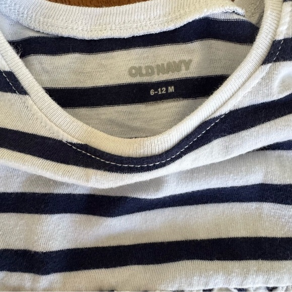 Old Navy Bundle of 2 Striped Dress and Floral Onesie Size 6-12M - Picture 4 of 4